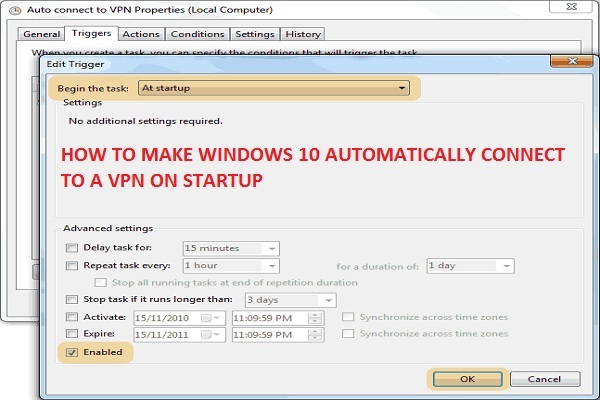 automatically connect vpn windows 10